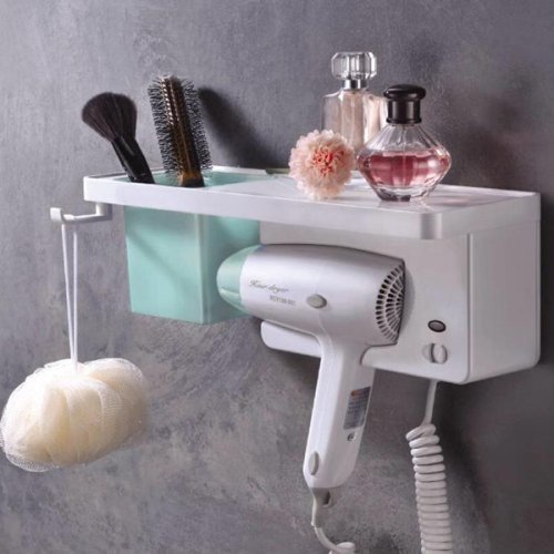 multi functional storage rack with hair dryer holder nc-1202