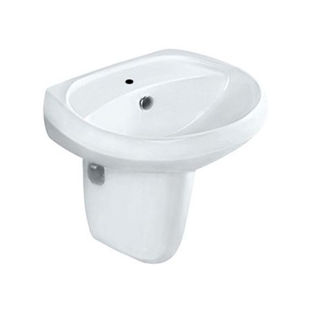 Wall Hung Basin With Half Pedestal Solo SLS-WHT-6801 + SLS-WHT-6305
